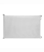 Easy Baby Products Retractable Baby Gate, Extends up to 71", White