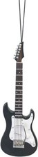 Electric Guitar Black Christmas Ornament Realistic Miniature Musical Decoration