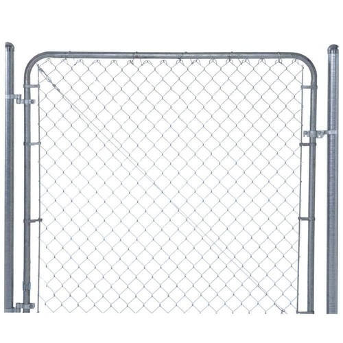 Expandable Chain Link 6 ft. W x 4 ft. H Galvanized Steel Fence Gate Kit