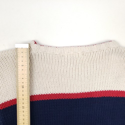 Vintage Polo Ralph Lauren American Flag Jumper Small UK 10 Women USA Chunky Knit - Picture 15 of 17