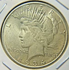 1934-D Peace Silver Dollar Extra Fine+  90% Silver. 11.71