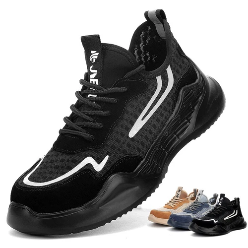 Herren Rutschfeste Arbeitsschuhe Pannensicher Turnschuhe Sicherheit Stahlkappe Stiefel - Bild 12 von 30