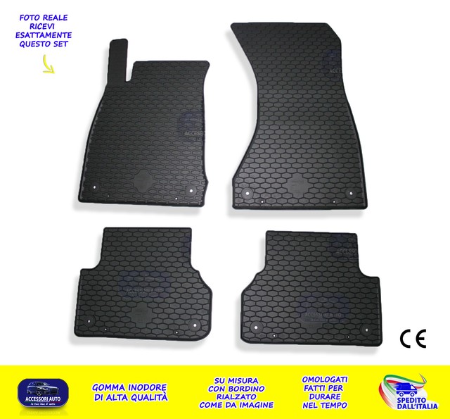 Tappetini auto in moquette con strappo compatibili per Smart 2a Serie W451 dal 2007 al 2015