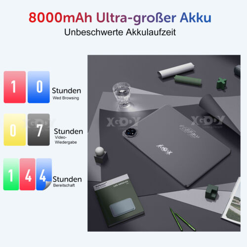 2025 Neu Android 15 24GB+256GB ROM 8000mAh 11 Zoll 13MP+8MP Tablet Octa coreT606 - Bild 18 von 28