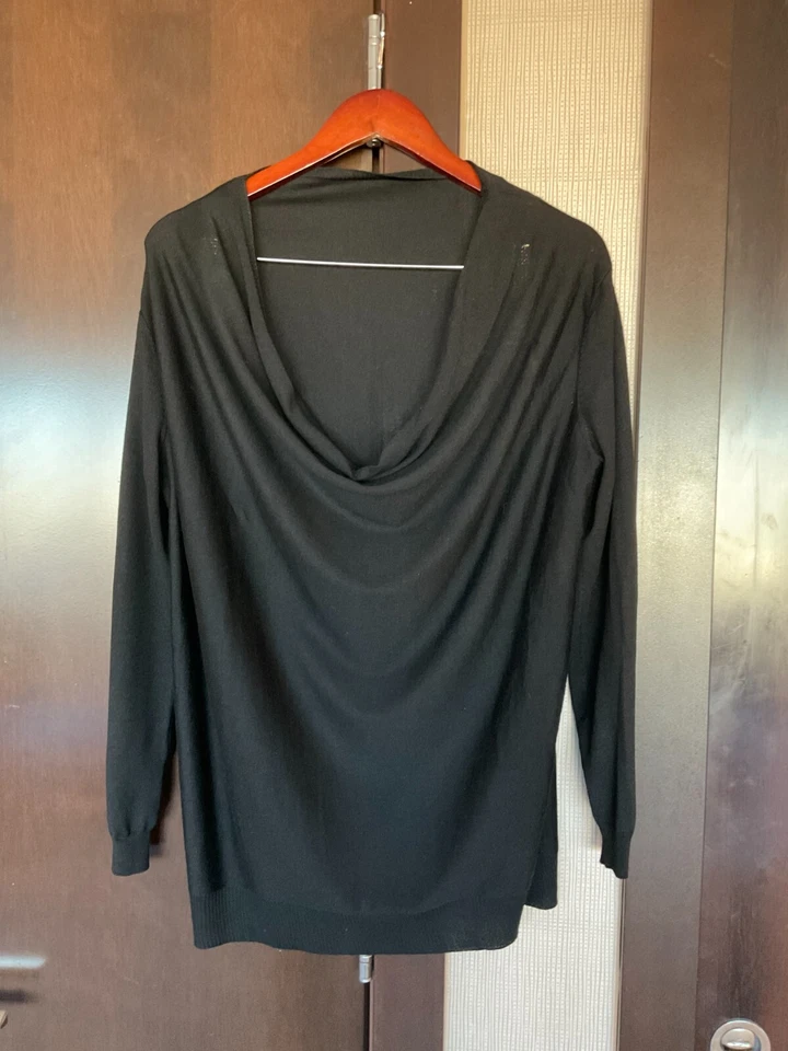 Precioso suéter Lanvin para mujer Mulit wear negro cachemir/seda Foto 2 de 3