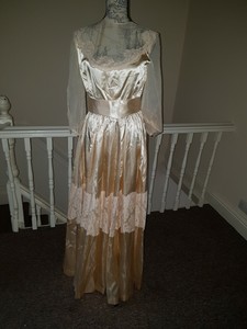 gold silk wedding dress