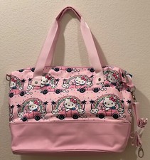 2023 Sanrio Hello Kitty Pink Large Travel Tote Bag Pink Convertible Car Rainbow
