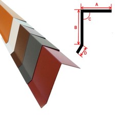 2m Ortgangblech Ortgang Ortblech Winkelblech, Aluminium BEISEITIG FARBIG