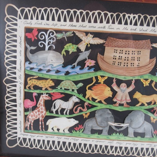 Cortes de tijera Folk Art Cut Paper Picture Noah's Ark Pamela Dalton 2005 - Imagen 3 de 7
