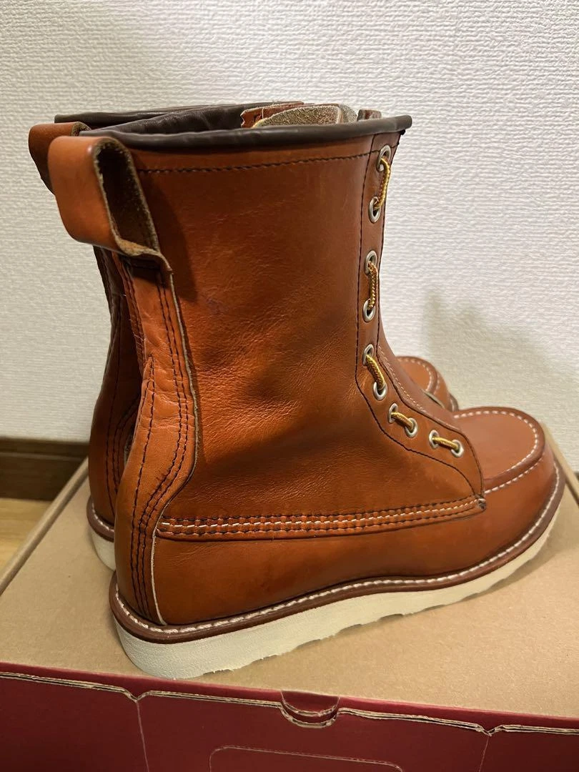 Red wing with 877 zipper unit Leather Shoes Blrown Size: 8 USA New