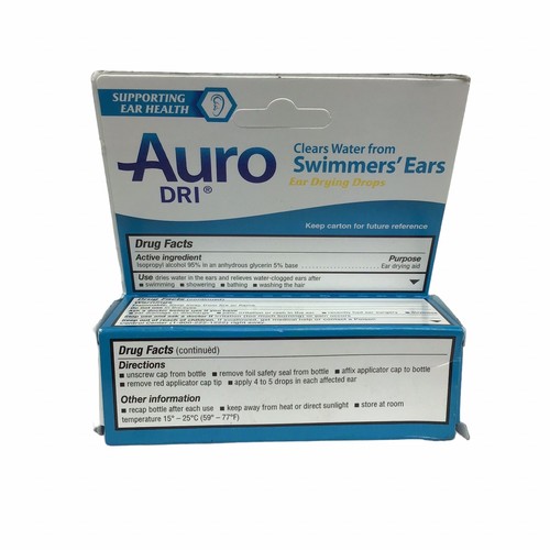 Auro-Dri Ear limpia el agua de los oídos obstruidos de nadador gotas de ayuda para el secado 1 fl oz - Imagen 2 de 2