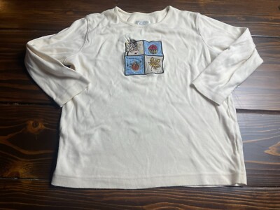 Christopher & Banks Shirt, Women's Small, Cream, Fall Autumn Leaves, 3/4 Sleeve