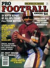 Joe Theismann, Wash Redskins- signed Pro Football magazine, Dec 1984 - COA incl.