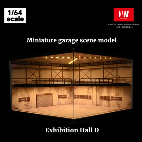Diorama 1/64 Diecast Car Garage Model LED Lighting Showroom Scene Case Model Toy - Picture 55 of 104