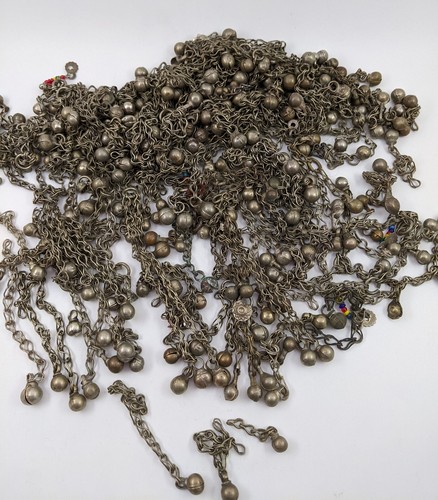 ONE POUND Wholesale Vintage Tribal Bauble 5 - 9mm Many with Chain (#14255) - Picture 3 of 10