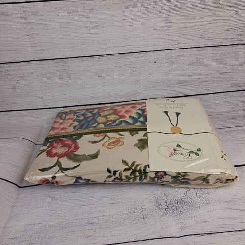 NOS Imperfect Packaging Vintage Croscill Flat Sheet King Floral Dynasty Vtg - Picture 14 of 17