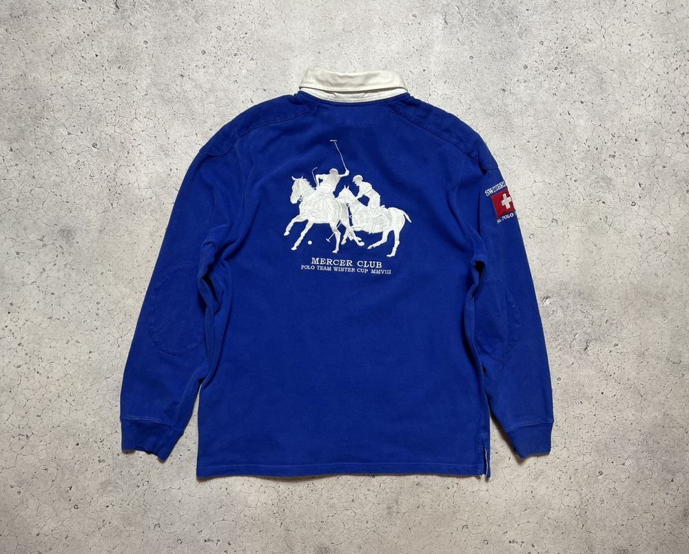 Vintage Rugby Long Sleeve Polo Ralph Lauren Mercer Club #2 | eBay