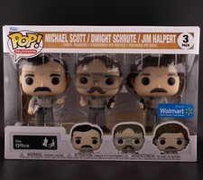 Funko Office Michael Scott Dwight Schrute Jim Halpert Utica 3 Pack Walmart Exclu