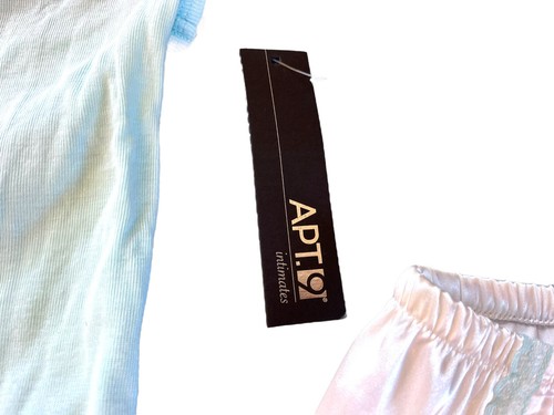 Apt.9 Intimates Aqua Sparkle & Lace Bride Bridal Tank Top Shorts Set Sz S NWT - Picture 11 of 11