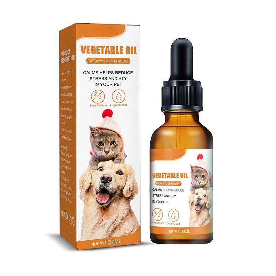 Organic Calming Drops Pet Stress Relief Blend Essential Oil for Dogs