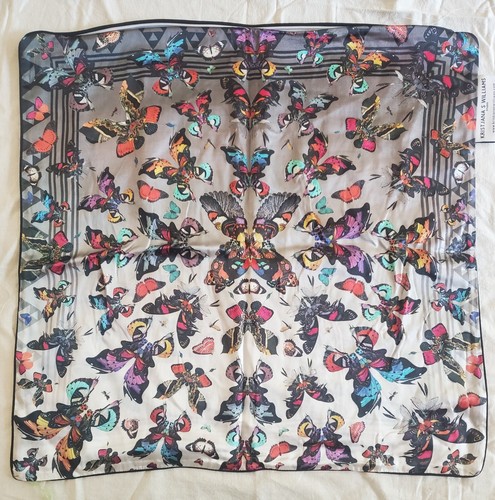 KRISTJANA WILLIAMS STUDIO Pillow Cover Double Sided Butterflies 100% Silk Zipper - Picture 4 of 6
