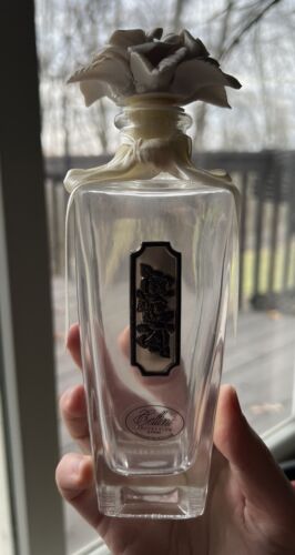 Chrystal Bottle Bellini Collection “Ashley” Porcelain Floral Stopper