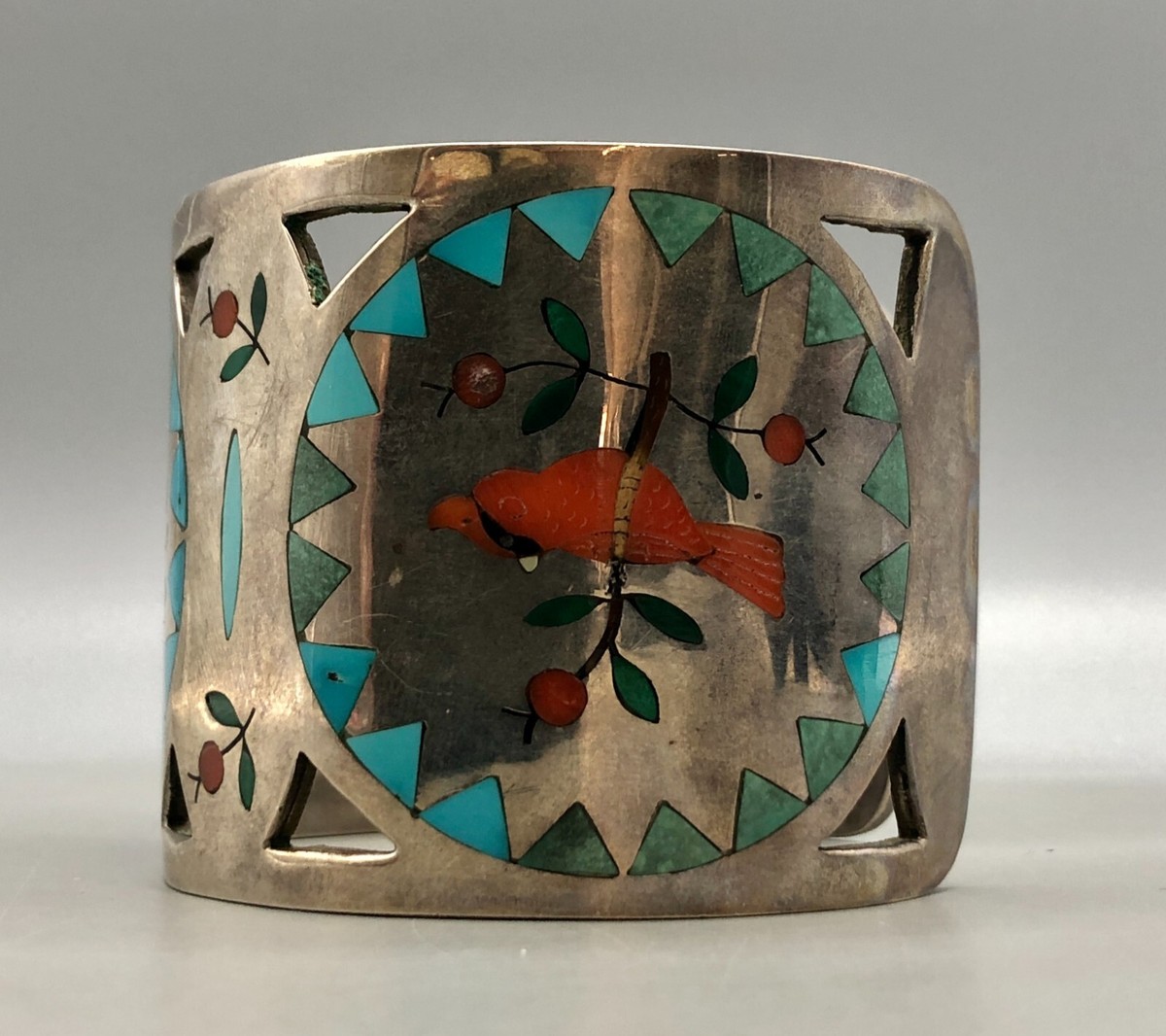 Zuni Inlay Bracelet By Esther And Sammy Guardian | eBay