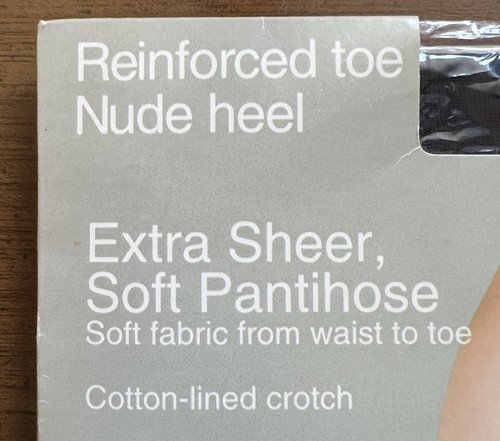 JCPenney Sheerest Support Pantyhose QUEEN TALL Extra Sheer Soft NAVY Vintage - Picture 3 of 11