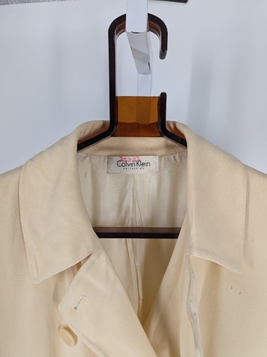 Calvin Klein Collection Runway Ivory Fine Wool Trench Tailcoat DoubleBreasted 40 - Picture 4 of 6