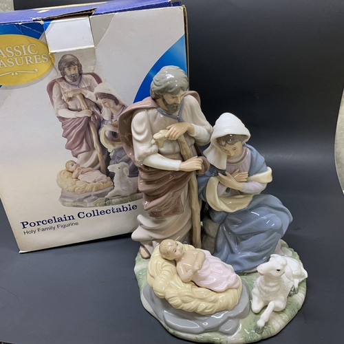 Porcelain Holy Family Figurine Christmas Nativity Scene, Classic Treasures