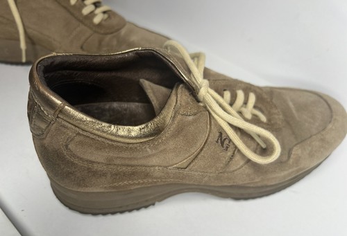 NG Nero Giardini Sneakers Shoes Leather - Made In Italy EU 38 Hidden Wedge US 7 - Picture 5 of 5