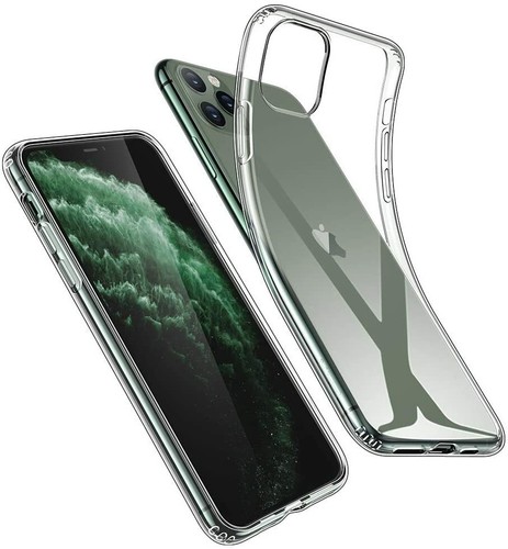 CLEAR CASE For iPhone 12 PRO MAX- Thin Slim Back with Soft TPU Silicone Bumper - Picture 3 of 7