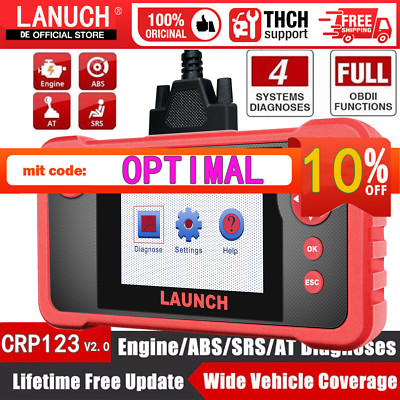 2024 LAUNCH CRP123 V2.0 Profi Auto Diagnosegerät KFZ OBD2 EOBD Scanner ABS SRS