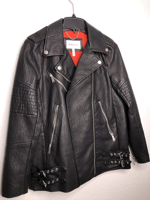 Bcbgeneration Womens Black Winter Short Motorcycle Jacket