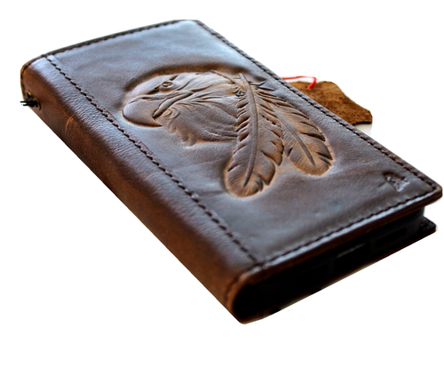 Genuine Leather case f Google Pixel 6 6A 7 Pro 5 5A 4 4A 7A 8A Wallet Eagle Book - 第 4/8 張圖片