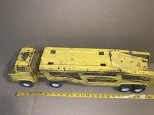 Vintage Tonka Pressed Steel Car Carrier Semi Truck and Trailer
