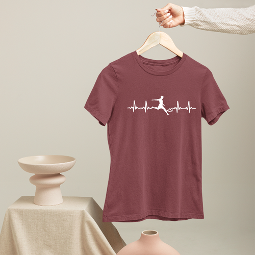 Football Heart Beat T-shirt Soccer Sports Goals Fan Football Lovers Gifts - Picture 14 of 22