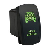 Rocker Switch 6b44g 12v Rear Lights Laser Led On Off Green Rocker Switch 6b44g 12v Rear Lights Laser Led On Off Green