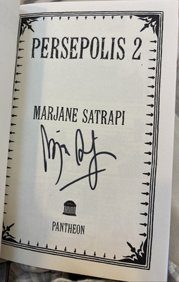 Signed Persepolis 2 #2 Marjane Satrapi Pantheon Signed Hardcover Black & White
