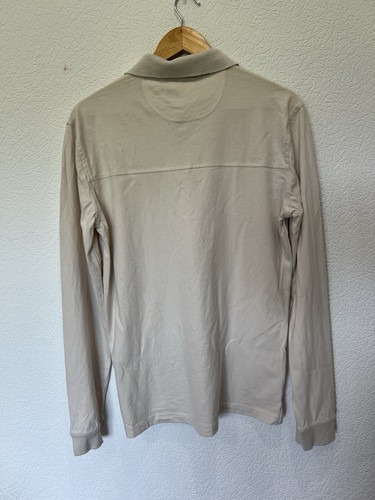 Armani Jeans Beige Polo Sweatshirt Shirt Classic Large - Picture 7 of 7