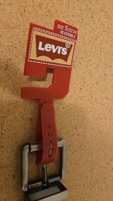Levis Boys Belt Sz S 22-24 Brown Faux Leather 1 1/8  Wide