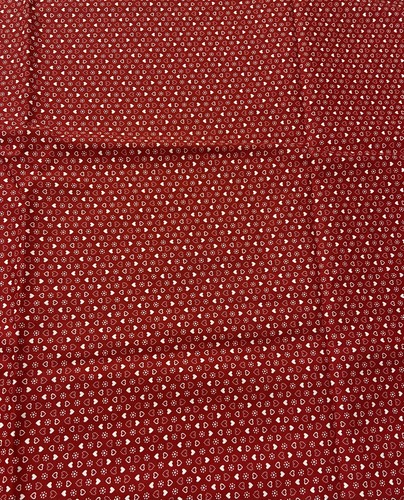 Vintage VIP Cranston rote Herzen Kaliko winzig weiß Baumwolle Quilt Stoff 44” x 68” - Bild 3 von 5