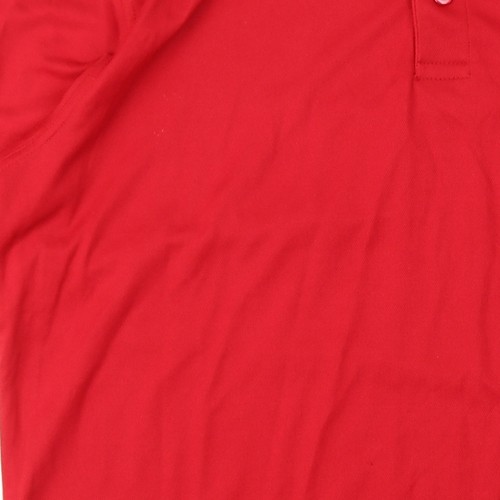 UltraClub Men's Red Polo Shirt L Moisture Wicking - Picture 6 of 12