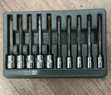 SNAP-ON 1/4in & 3/8in Drive 10 Piece Long Torx Socket Bit Set T8 - T50 210EFTXL