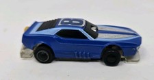 TYCO COMMAND CONTROL MUSTANG LIGHTED SLOTLESS CAR Blue