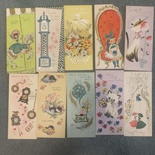 22 New Vintage Greeting Cards 5 envelopes M Konopnicka Made in USA 