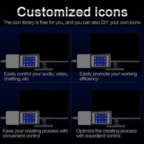 Efficient 12 Button LCD Controller for Live For Streaming and Content Creation - Photo 7/12
