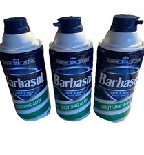 3 Pack - Barbasol - Thick and Rich Shaving Cream With Soothing Aloe 10oz Each