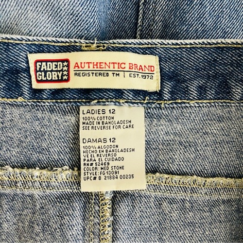 Vintage blau Denim Midi 90er Western Y2K Jeansrock 12 - Bild 6 von 6