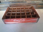Vintage Coca-Cola Coke Red Wood 24 Bottle Crate Wooden Carrier